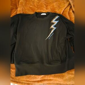 Black Burn Boot Camp Lightning Bolt Sweater Sz. M